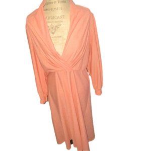 Euc Vintage DAllairdes Deep V Neck Lightweight Flowy Midi Dress Size S-M / 6-8